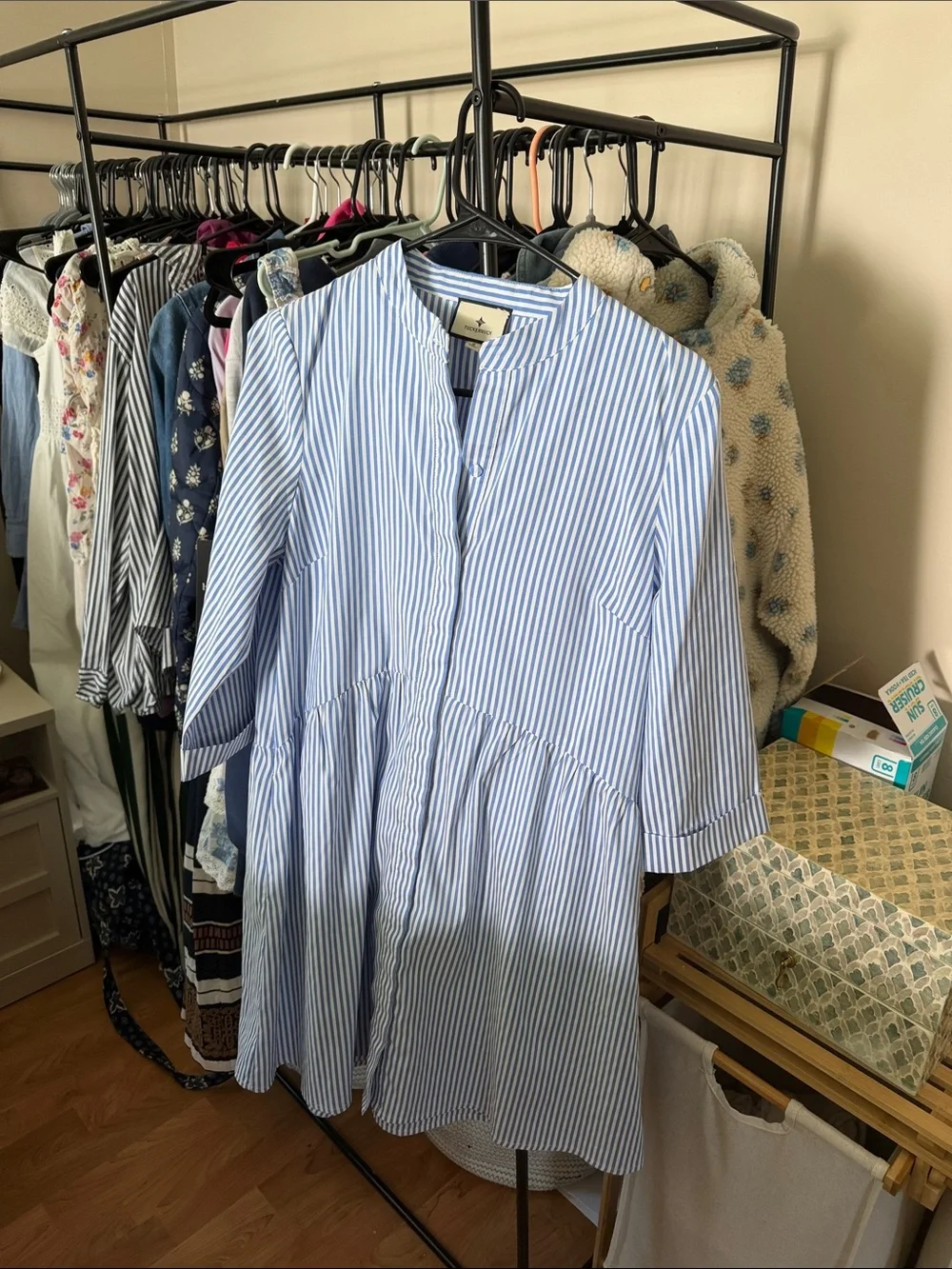 Tuckernuck Blue and White Striped Mini Dress